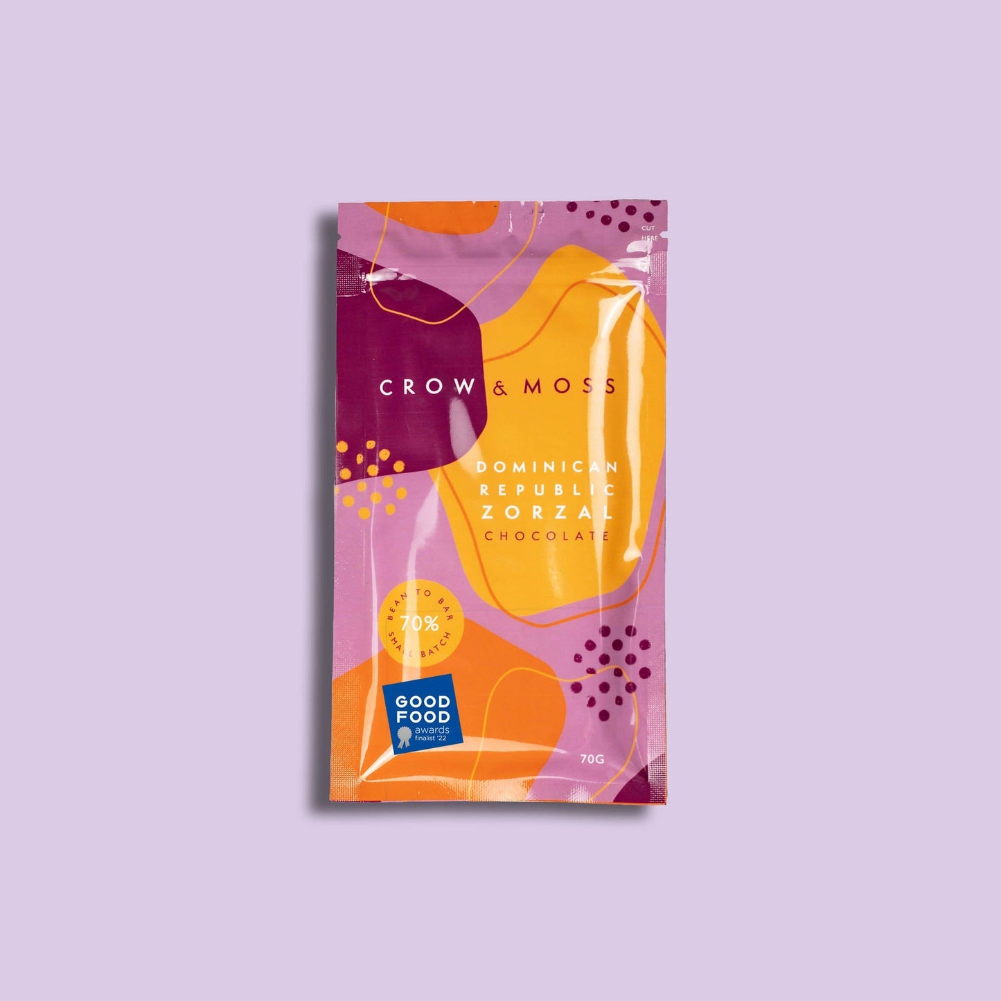 Crow & Moss Chocolate - Dominican Republic Zorzal Chocolate Bar 70% - Case of 15 - Single Origin Dark Chocolate Bar - Farm2Me - 860002287201 -