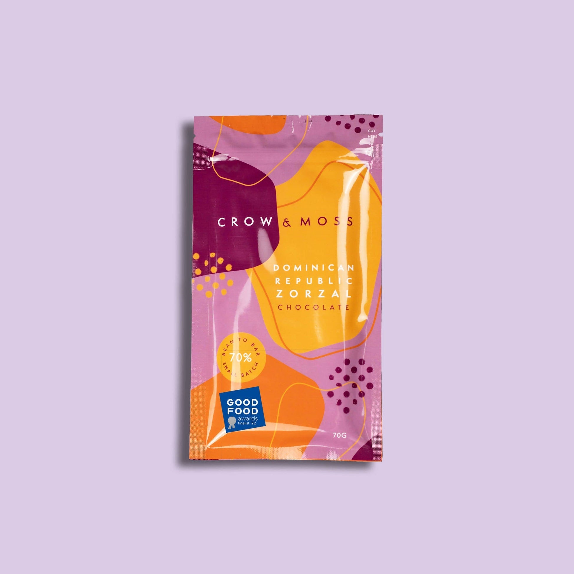 Crow & Moss Chocolate - Dominican Republic Zorzal Chocolate Bar 70% - Case of 15 - Single Origin Dark Chocolate Bar - Farm2Me - 860002287201 -