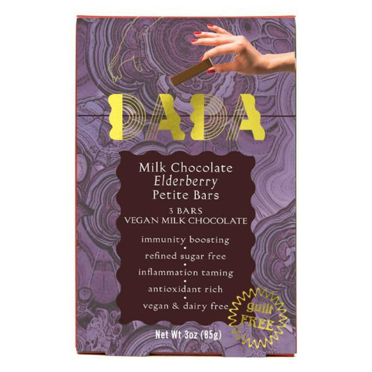 Farm2Me - Snacks - DADA Daily - Milk Chocolate Elderberry Petite Bar Pouches - 8 x 3oz - Milk Chocolate Elderberry Petite Bar Pouches - 8 x 3oz - 850007481254