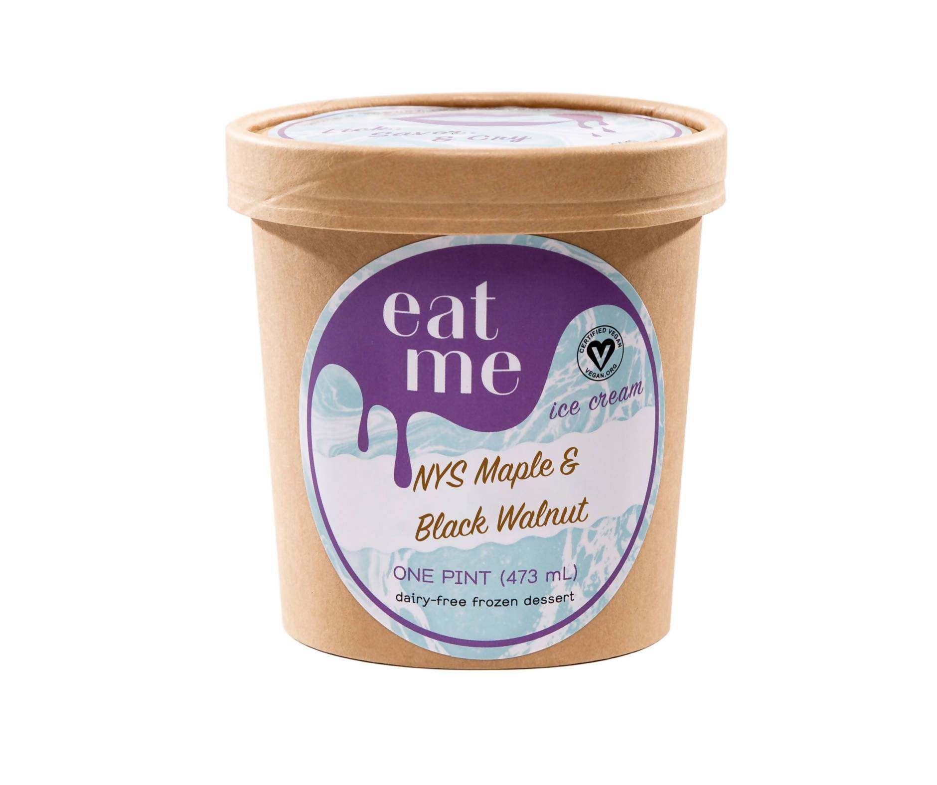 Farm2Me - Dairy - Eat Me - NYS Maple & Black Walnut Vegan Ice Cream Pints - 8 x 16oz - NYS Maple & Black Walnut Vegan Ice Cream Pints - 8 x 16oz - 702472388104