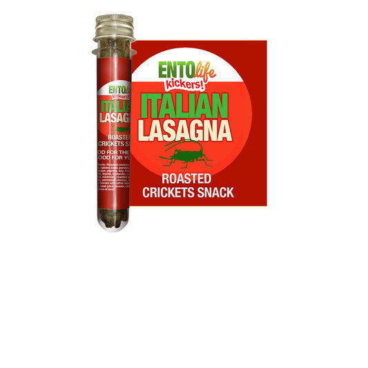 Farm2Me - Snacks - Entosense - Italian Lasagna Roasted Cricket Snack Tubes - 6 x 10g - Italian Lasagna Roasted Cricket Snack Tubes - 6 x 10g - 850004399088