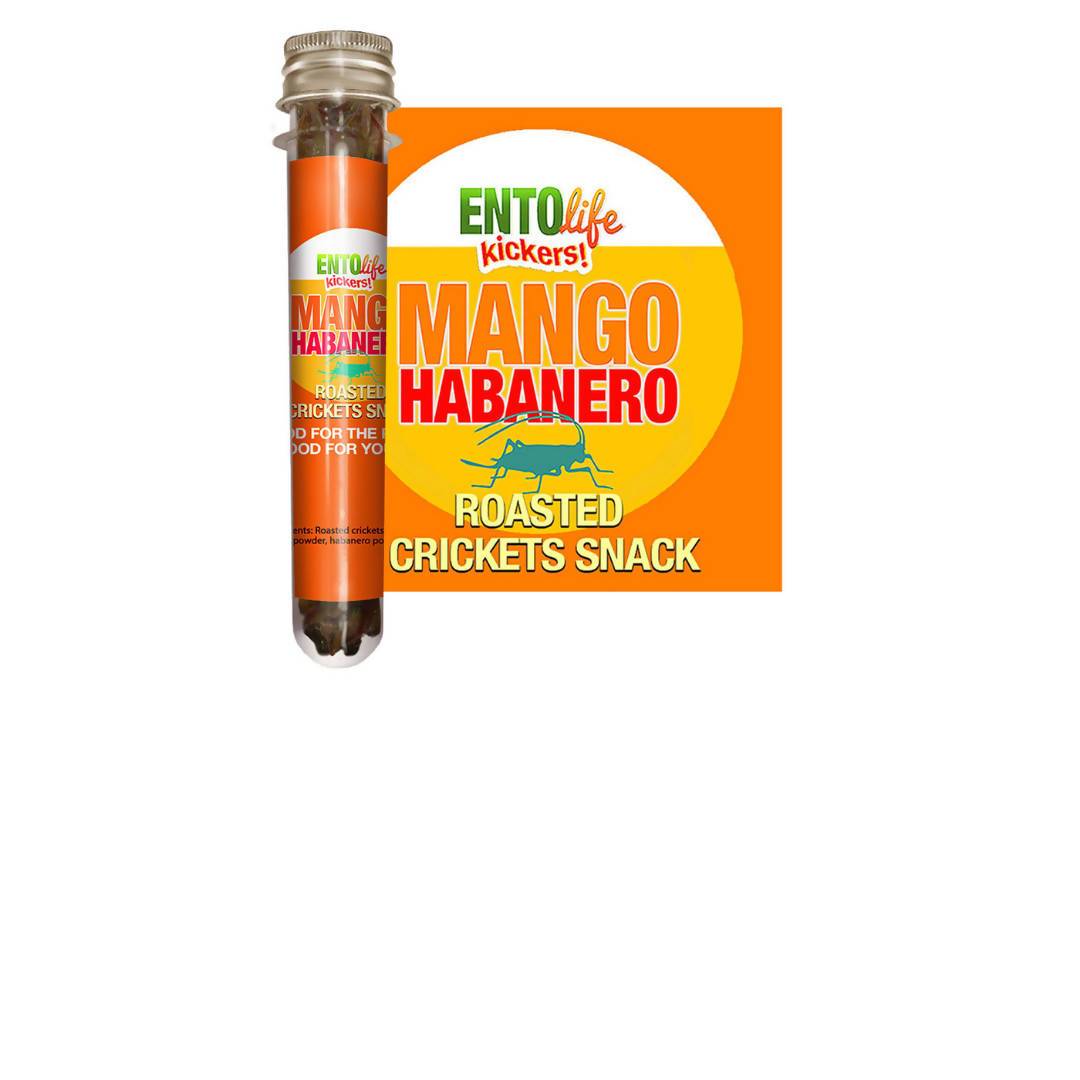 Farm2Me - Snacks - Entosense - Mango Habanero Roasted Cricket Snack Tubes - 6 x 10g - Mango Habanero Roasted Cricket Snack Tubes - 6 x 10g - 850004399064