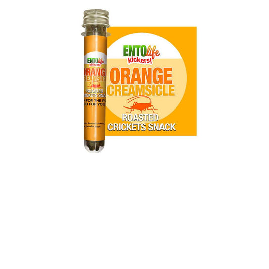 Farm2Me - Snacks - Entosense - Orange Creamsicle Roasted Cricket Snack Tubes - 6 x 10g - Orange Creamsicle Roasted Cricket Snack Tubes - 6 x 10g - 850004399057