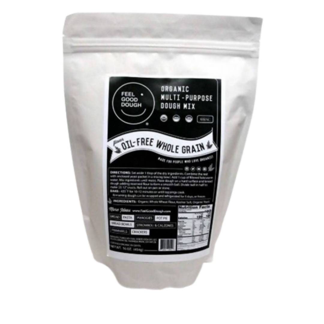 Farm2Me - Bakery - Feel Good Dough - Organic Multi-Purpose Oil-Free Whole Grain Dough Mix - 5 x 16oz - Organic Multi-Purpose Oil-Free Whole Grain Dough Mix - 5 x 16oz -