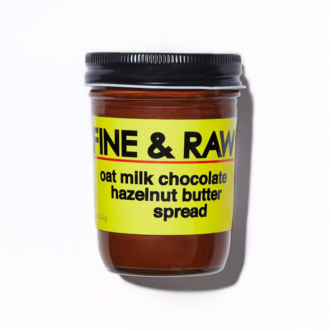 Fine and Raw Oat Milk Chocolate Hazelnut Butter, Organic, Vegan - 12 Bars x 8oz