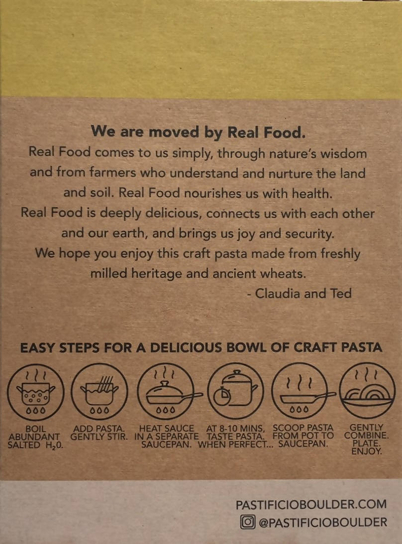 RIGATONI - Heritage and ancient wheat pasta - 12 x 8oz - Pastificio Boulder | Farm2Me Wholesale and Bulk