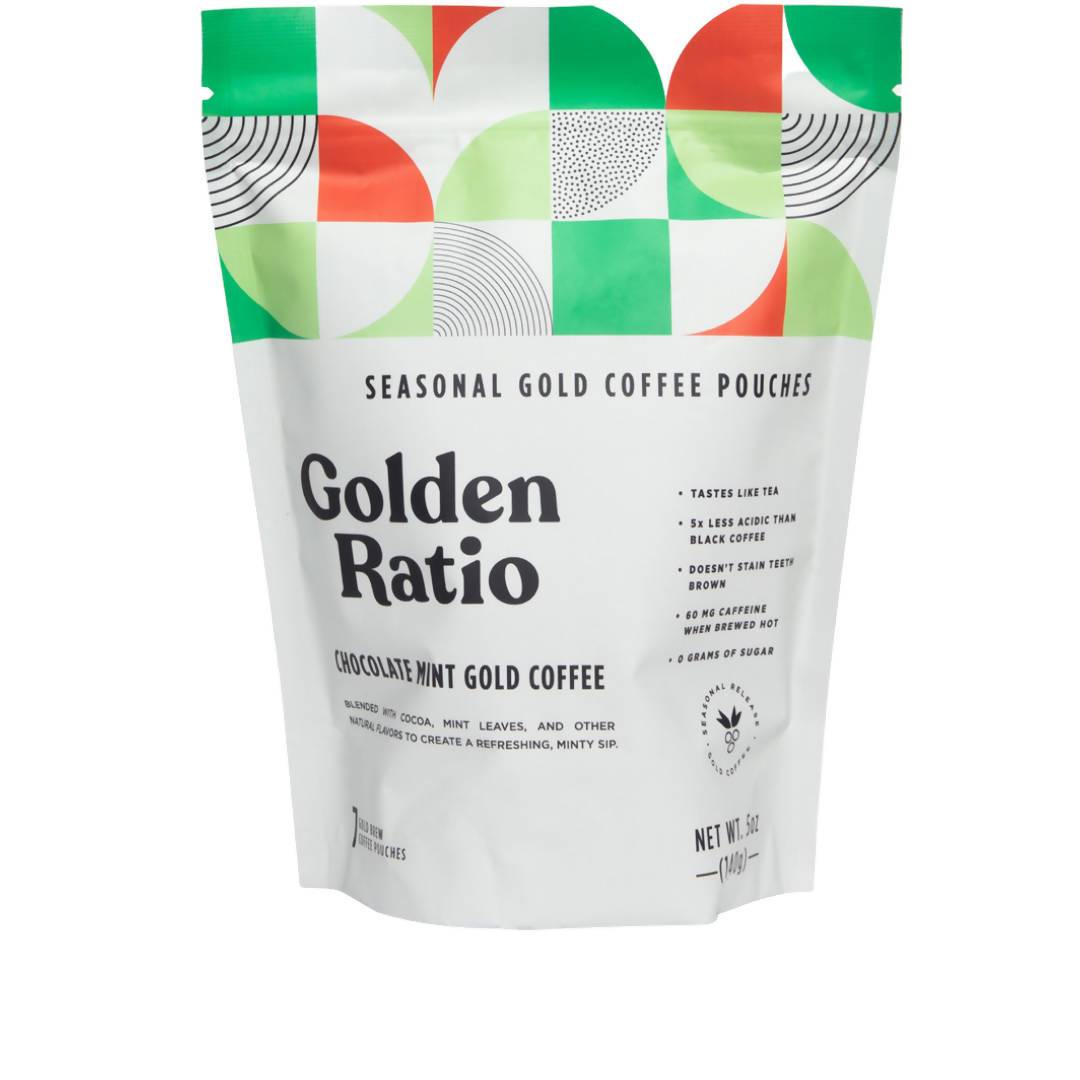 Chocolate Mint Gold Coffee Seasonal Low Acid - 6 Bags x 7-Pouches - Golden Ratio Coffee | Farm2Me Wholesale