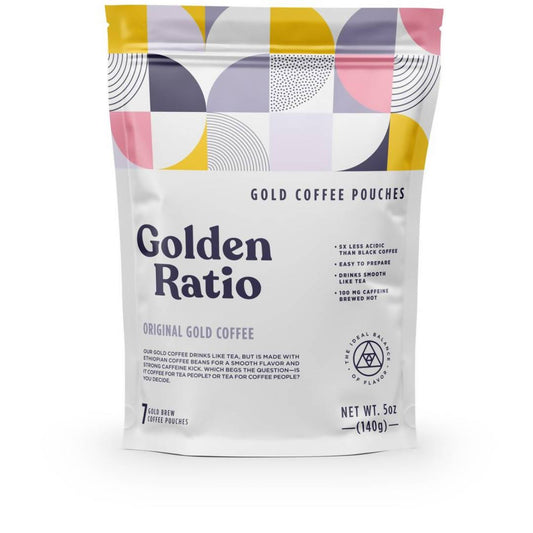 Original Gold Coffee, Low Acid - 6 Bags x 7-Pouches - Golden Ratio Coffee | Farm2Me Wholesale