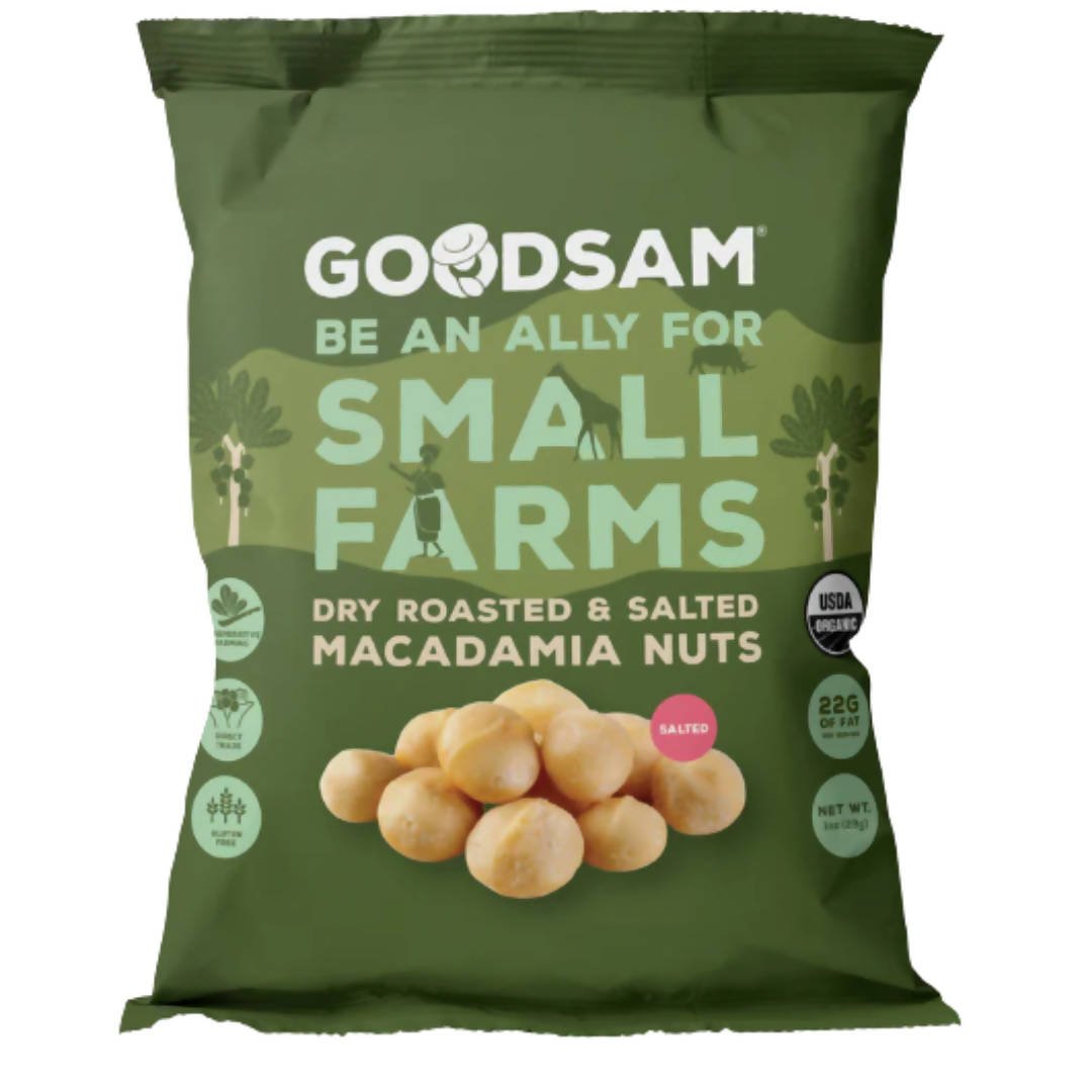 GoodSam Macadamia Nuts, Dry Roasted & Salted, Organic Bags - 12 bags x 8 oz | GoodSAM Foods | Snacks | Delivery near me in ... Farm2Me