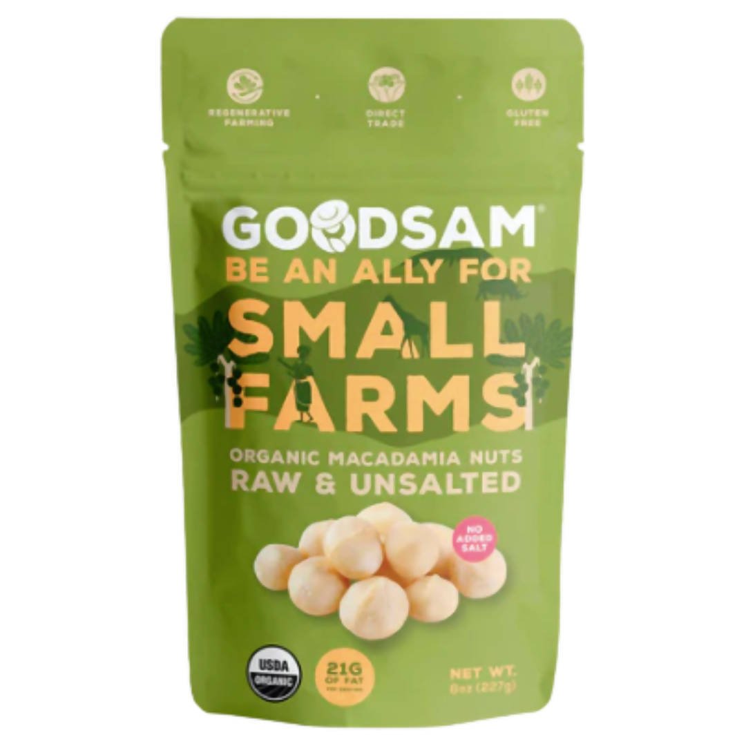 GoodSam Macadamia Nuts, Raw & Unsalted, Organic Bags - 12 bags x 8 oz | GoodSAM Foods | Snacks | Delivery near me in ... Farm2Me
