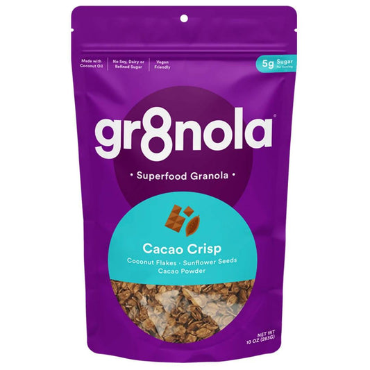 Farm2Me - Snacks - gr8nola - Cacao Crisp Granola Packs - 6 x 10oz - Cacao Crisp Granola Packs - 6 x 10oz - 853288008110