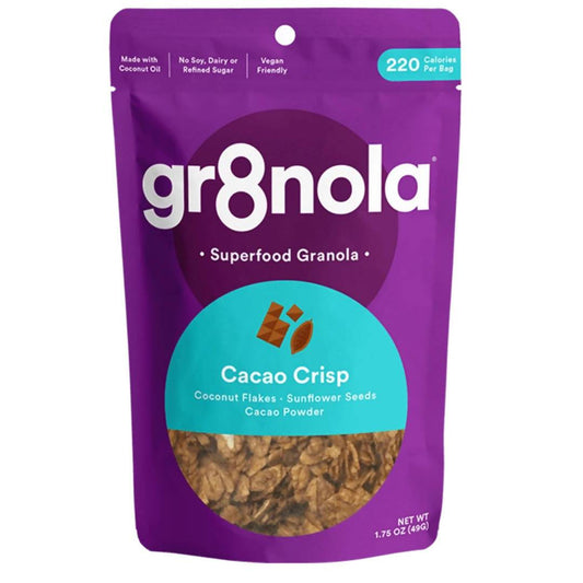 Farm2Me - Snacks - gr8nola - Cacao Crisp Granola Packs - 60 x 1.75oz - Cacao Crisp Granola Packs - 60 x 1.75oz - 853288008110