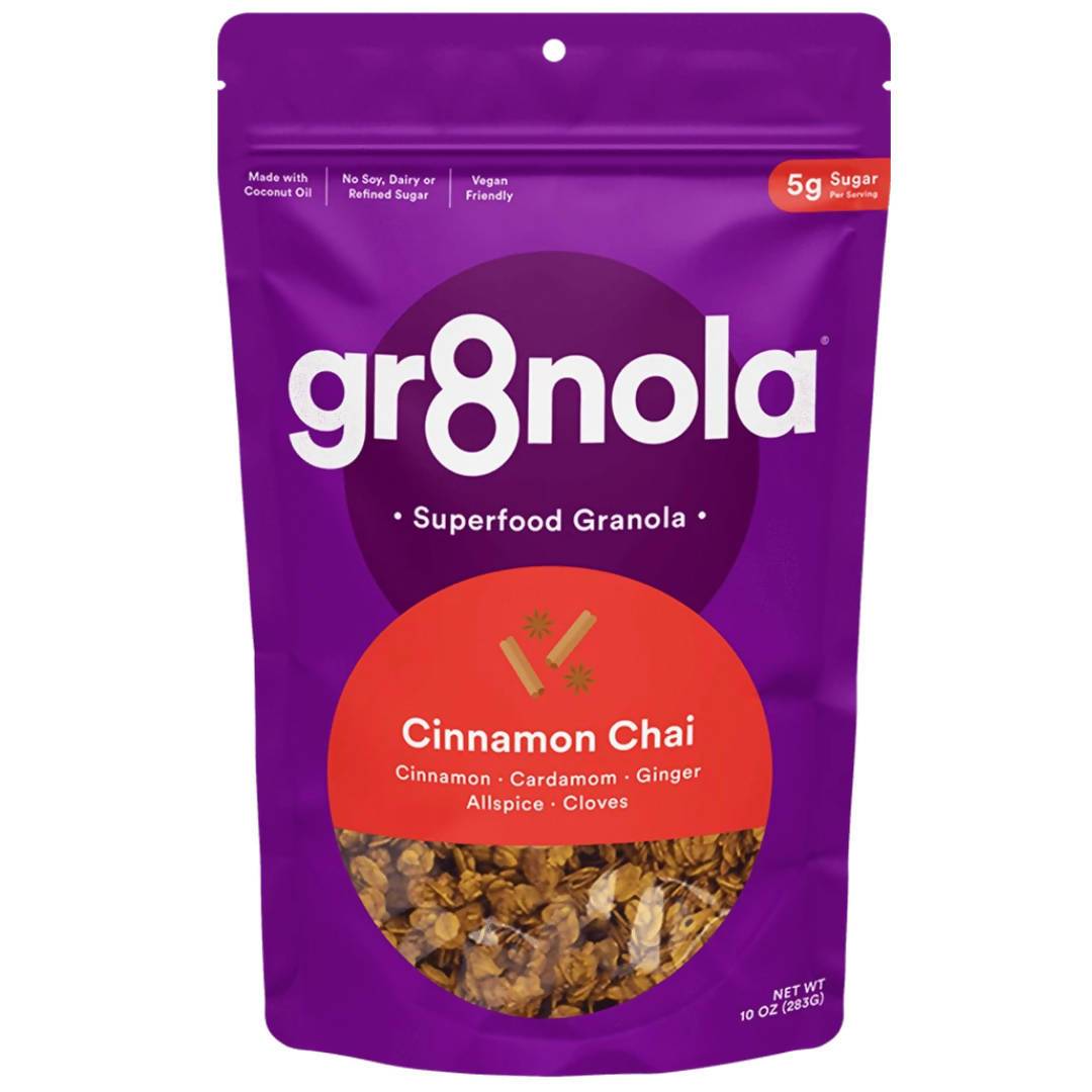 Farm2Me - Snacks - gr8nola - Cinnamon Chai Granola Packs - 6 x 10oz - Cinnamon Chai Granola Packs - 6 x 10oz - 853288008066