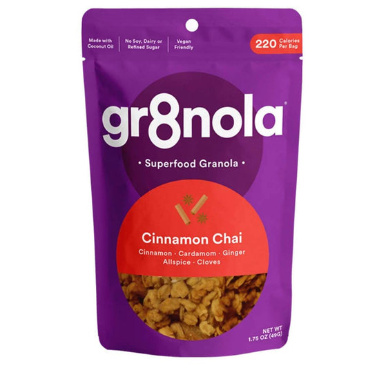 Farm2Me - Snacks - gr8nola - Cinnamon Chai Granola Packs - 60 x 1.75oz - Cinnamon Chai Granola Packs - 60 x 1.75oz - 853288008066
