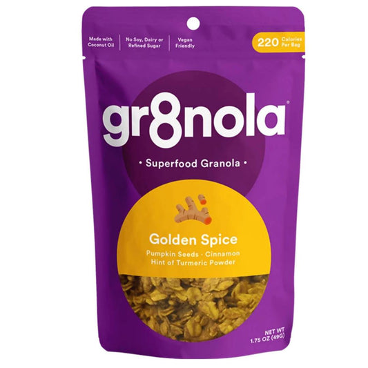 Farm2Me - Snacks - gr8nola - Golden Spice Granola Packs - 60 x 1.75oz - Golden Spice Granola Packs - 60 x 1.75oz - 853288008127