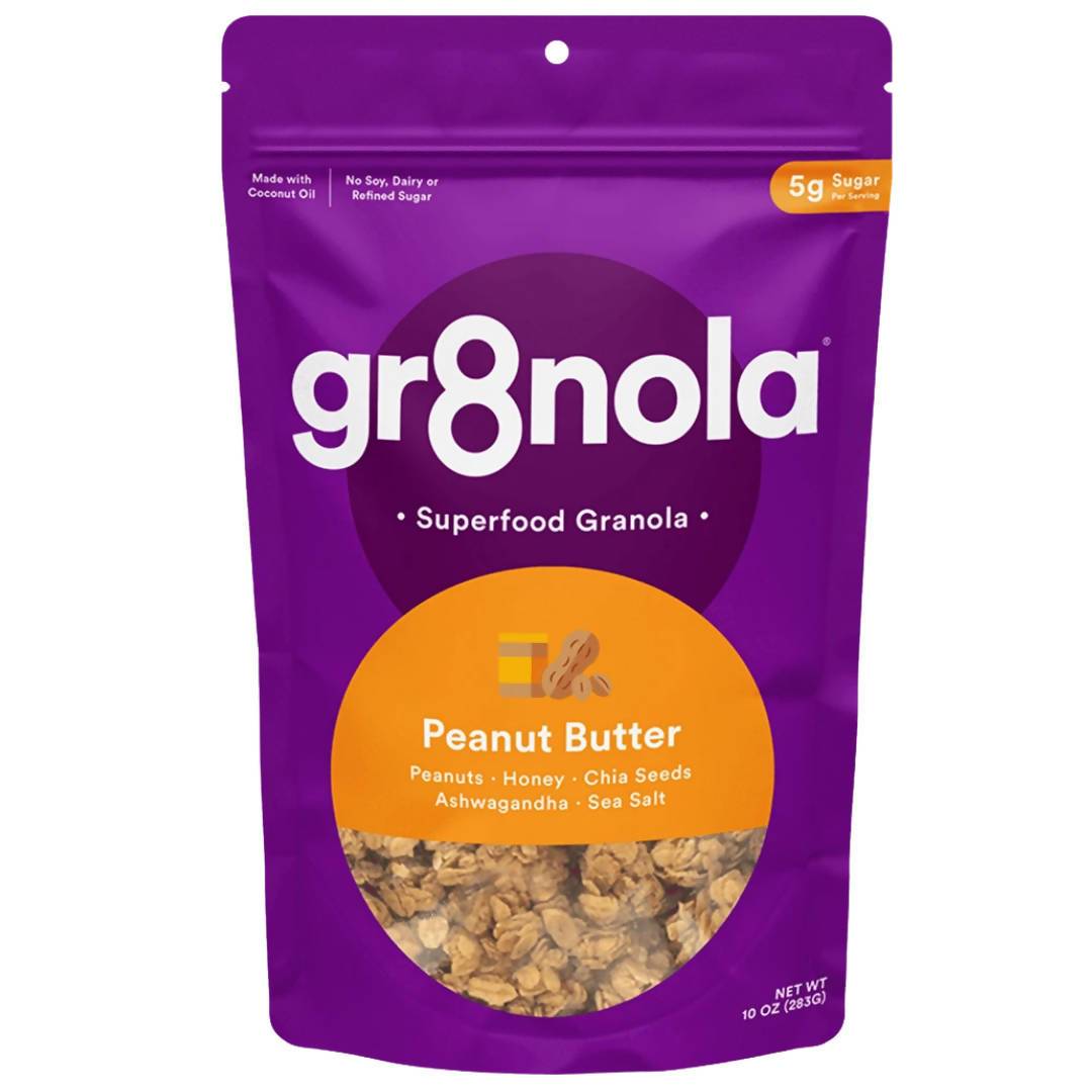 Farm2Me - Snacks - gr8nola - Peanut Butter Granola Packs - 6 x 10oz - Peanut Butter Granola Packs - 6 x 10oz - 853288008189