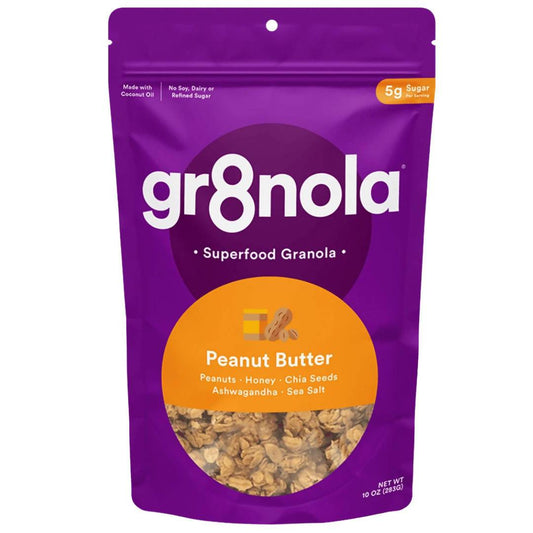 Farm2Me - Snacks - gr8nola - Peanut Butter Granola Packs - 6 x 10oz - Peanut Butter Granola Packs - 6 x 10oz - 853288008189