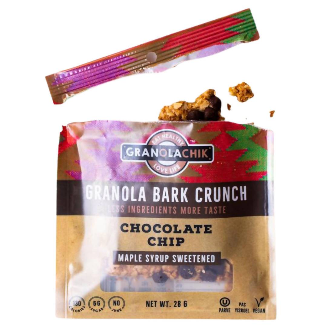 Farm2Me - Pantry - Granola Chik - Chocolate Chip Crunch Bags - 12 x 1oz - Chocolate Chip Crunch Bags - 12 x 1oz - 850014821005