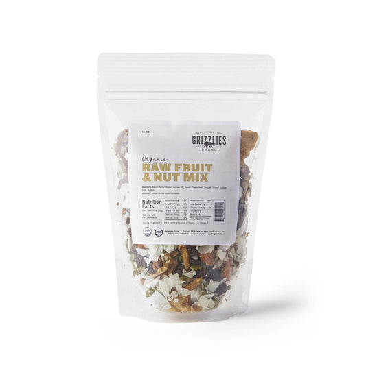 Farm2Me - Snacks - Grizzlies Brand - Organic Raw Fruit & Nut Trail Mix Bag - 12 x 12oz - Organic Raw Fruit & Nut Trail Mix Bag - 12 x 12oz - O-RFN1