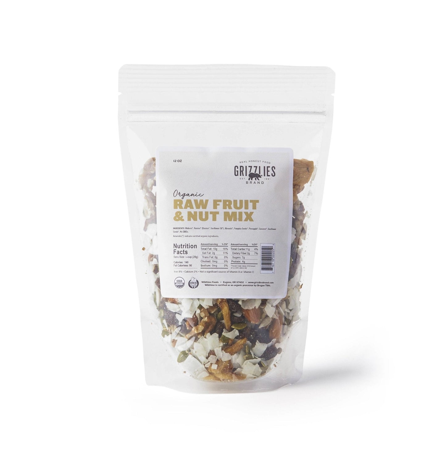 Farm2Me - Snacks - Grizzlies Brand - Organic Raw Fruit & Nut Trail Mix Bulk - 20 LB - Organic Raw Fruit & Nut Trail Mix Bulk - 20 LB - O-RFN