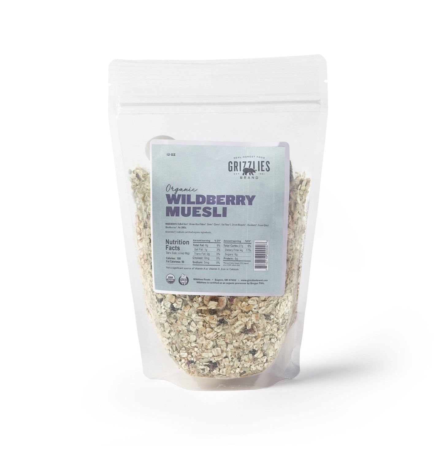 Farm2Me - Pantry - Grizzlies Brand - Organic Wildberry Muesli Bulk - 20 LB - Organic Wildberry Muesli Bulk - 20 LB - O-WBM