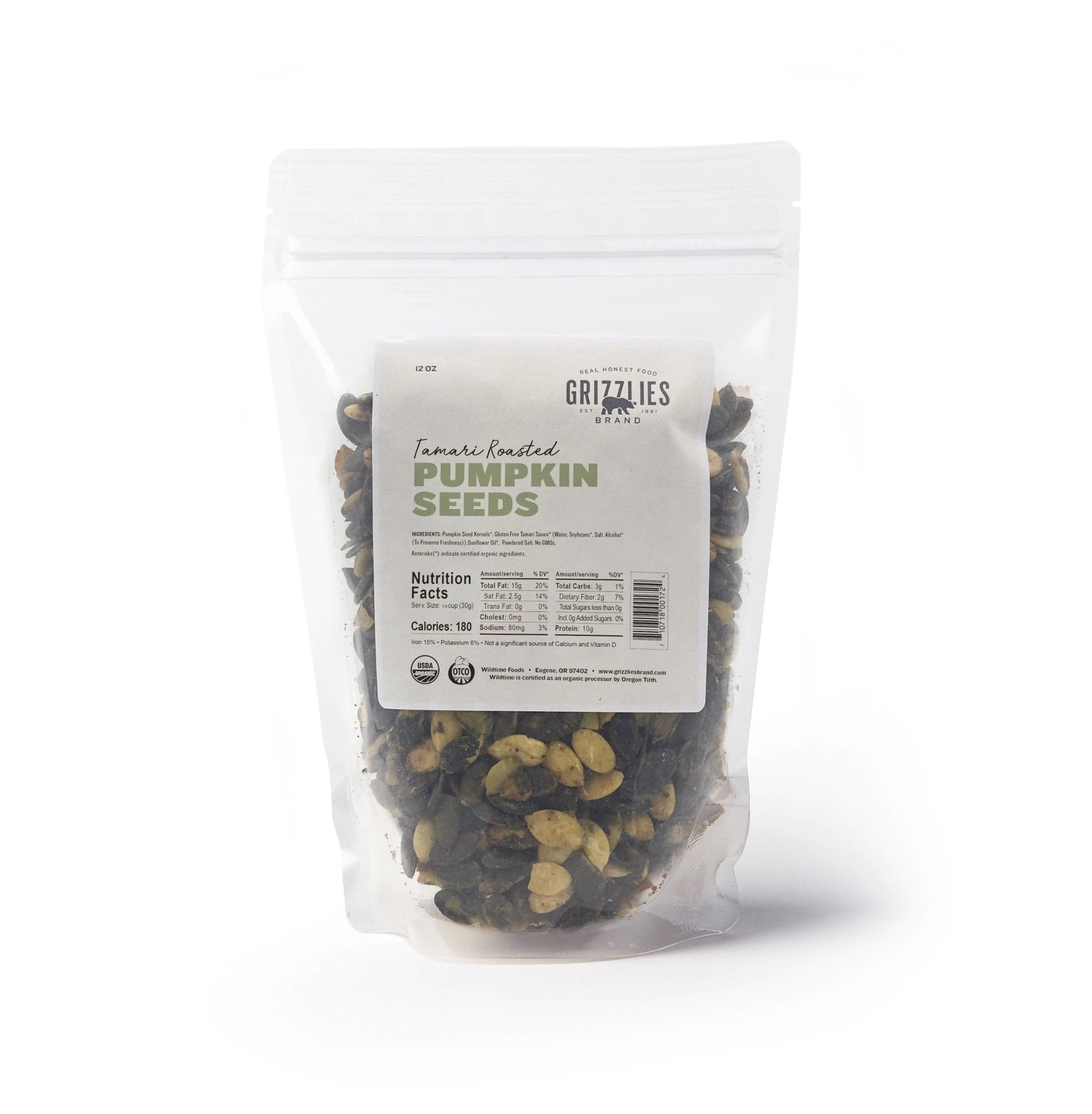 Farm2Me - Snacks - Grizzlies Brand - Tamari Roasted Trail Mix - 12 x 12oz - Tamari Roasted Trail Mix - 12 x 12oz - O-TMP1