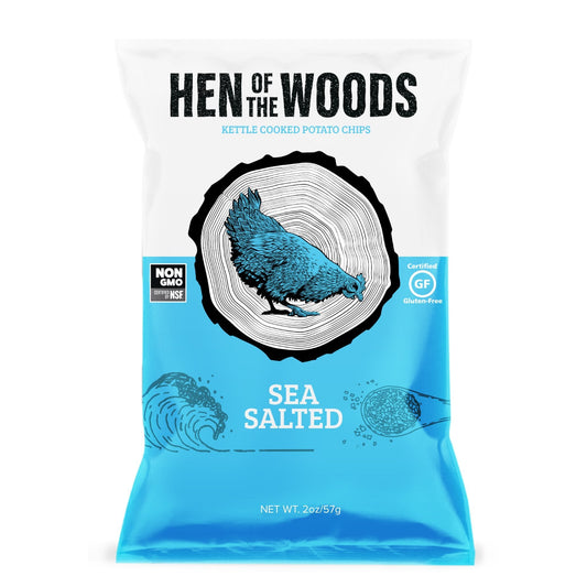 Farm2Me - Snacks - Hen of the Woods LLC - Sea Salted Kettle Chips Bags - 60 x 2oz - Sea Salted Kettle Chips Bags - 60 x 2oz - 30857279006001