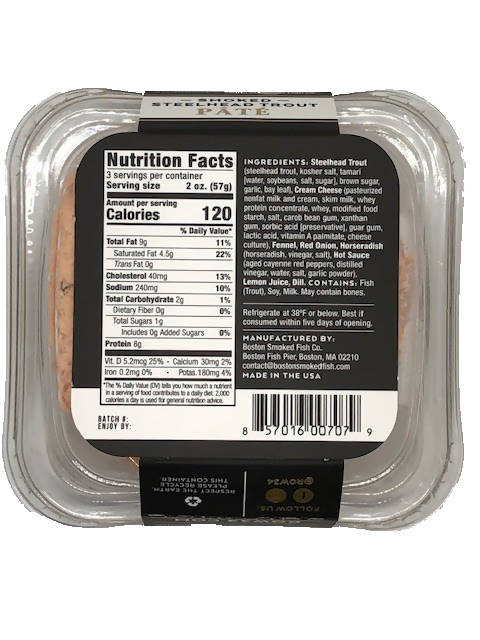 Smoked Steelhead Trout Pâté - 12-Packs - Boston Smoked Fish Co | Farm2Me Wholesale