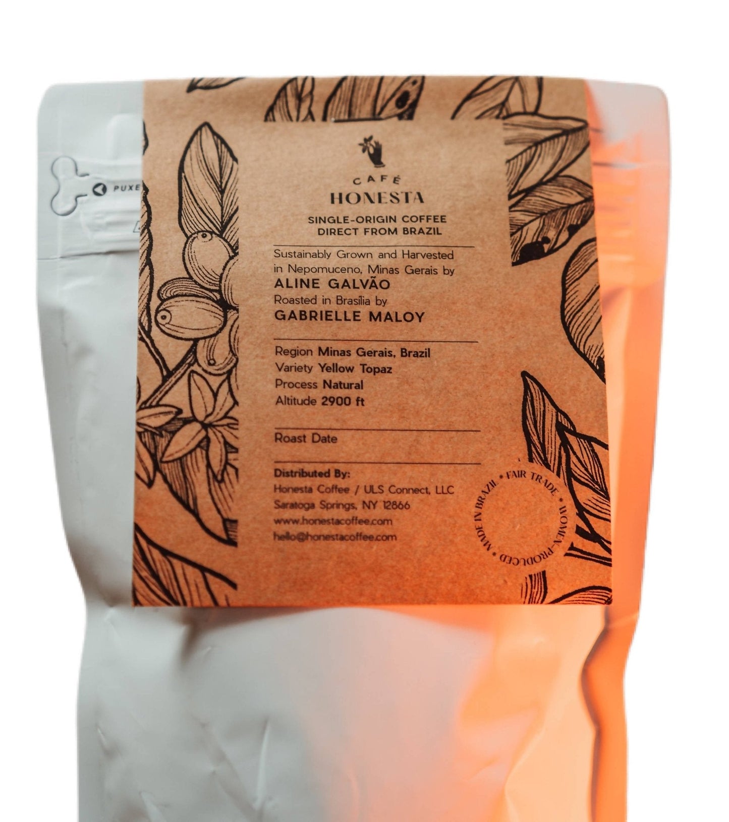 Farm2Me - Beverage - Honesta Coffee - Whole Bean Roasted Coffee (Medium Roast) Bags - 6 x 12 oz - Whole Bean Roasted Coffee (Medium Roast) Bags - 6 x 12 oz - 1006