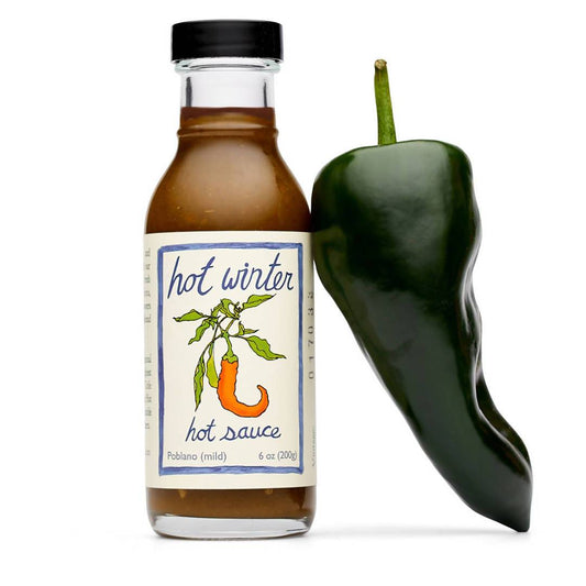 Farm2Me - Pantry - Hot Winter - Hot Winter Hot Sauce Poblano (Mild) - 12 x 6oz - Hot Winter Hot Sauce Poblano (Mild) - 12 x 6oz - 857257004004