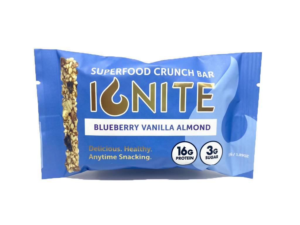 Farm2Me - Snacks - Ignite Bars - Blueberry Vanilla Almond Bars - 12 x 1.89oz - Blueberry Vanilla Almond Bars - 12 x 1.89oz - 860004700036