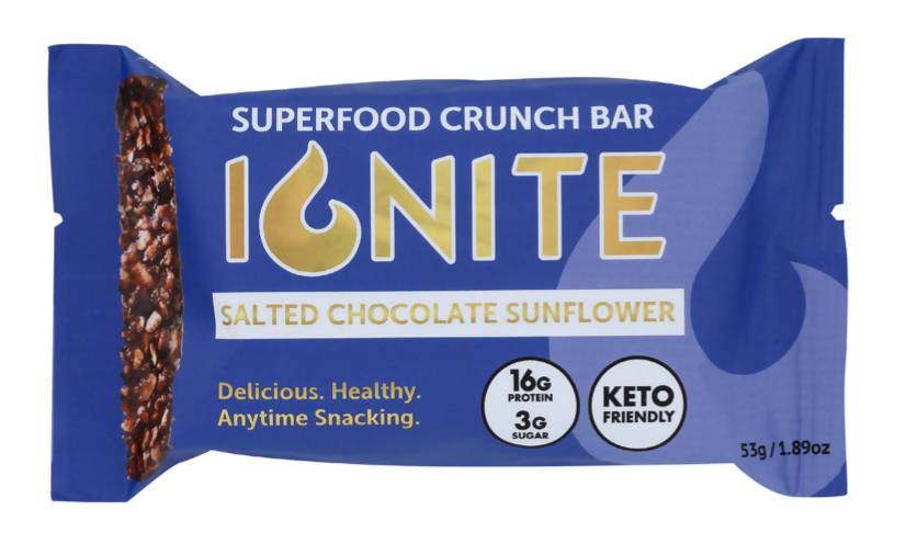 Farm2Me - Snacks - Ignite Bars - Salted Chocolate Sunflower Bars - 12 x 1.89oz - Salted Chocolate Sunflower Bars - 12 x 1.89oz - 860004700005