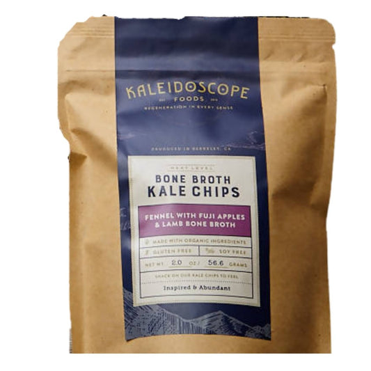 Farm2Me - Snacks - Kaleidoscope Foods - Fennel with Fuji Apple & Lamb Bone Broth Kale Chip Bags - 12 x 2oz - Fennel with Fuji Apple & Lamb Bone Broth Kale Chip Bags - 12 x 2oz - 617723484514