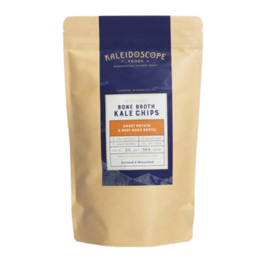 Farm2Me - Snacks - Kaleidoscope Foods - Sweet Potato & Beef Bone Broth Kale Chip Bags - 12 x 2oz - Sweet Potato & Beef Bone Broth Kale Chip Bags - 12 x 2oz - 617723484507