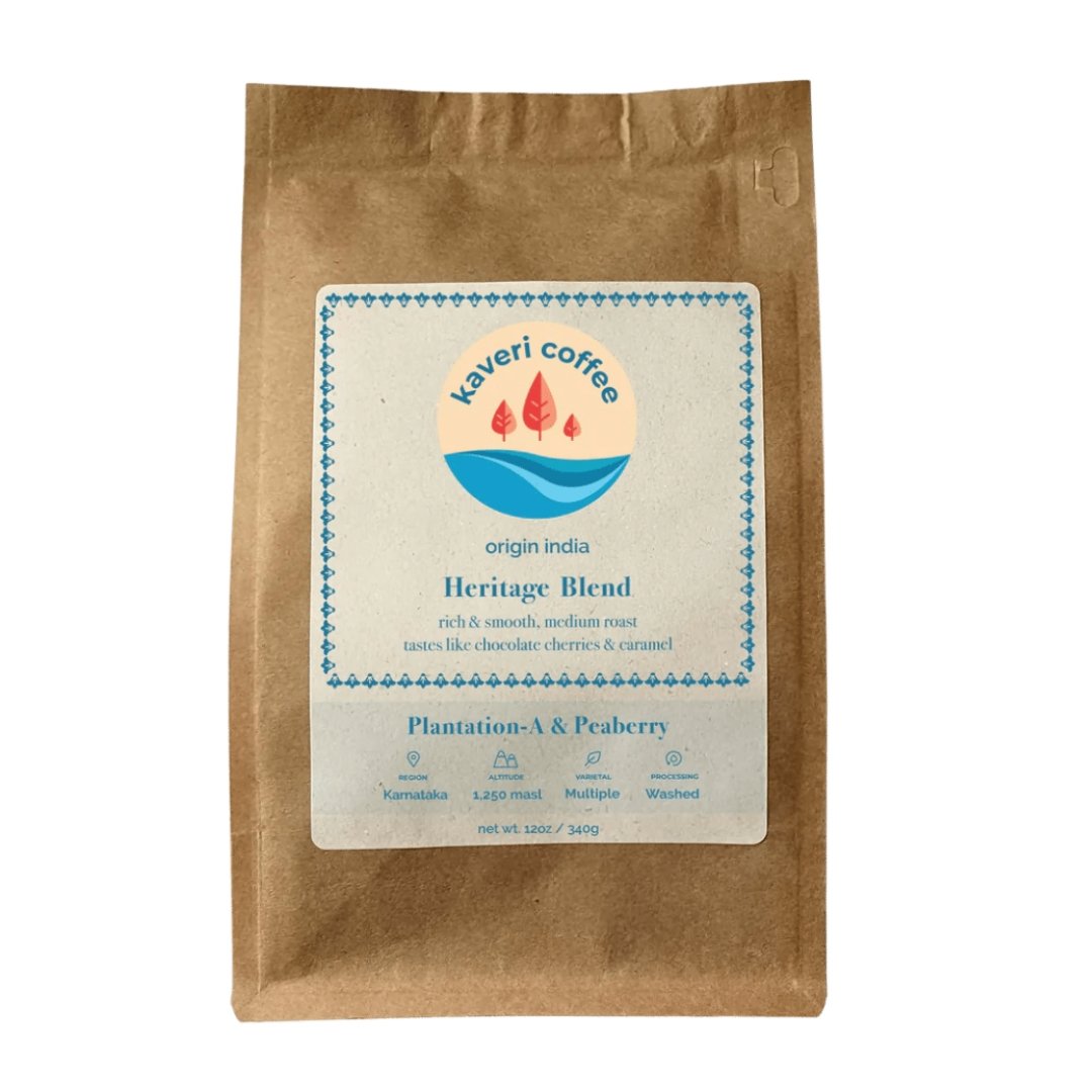 Kaveri Coffee - Blend - Heritage - Medium Roast (Whole Beans) Bags - 2 bags x 5 LB - Beverage - Farm2Me - HRG-05lb-wholebean - -