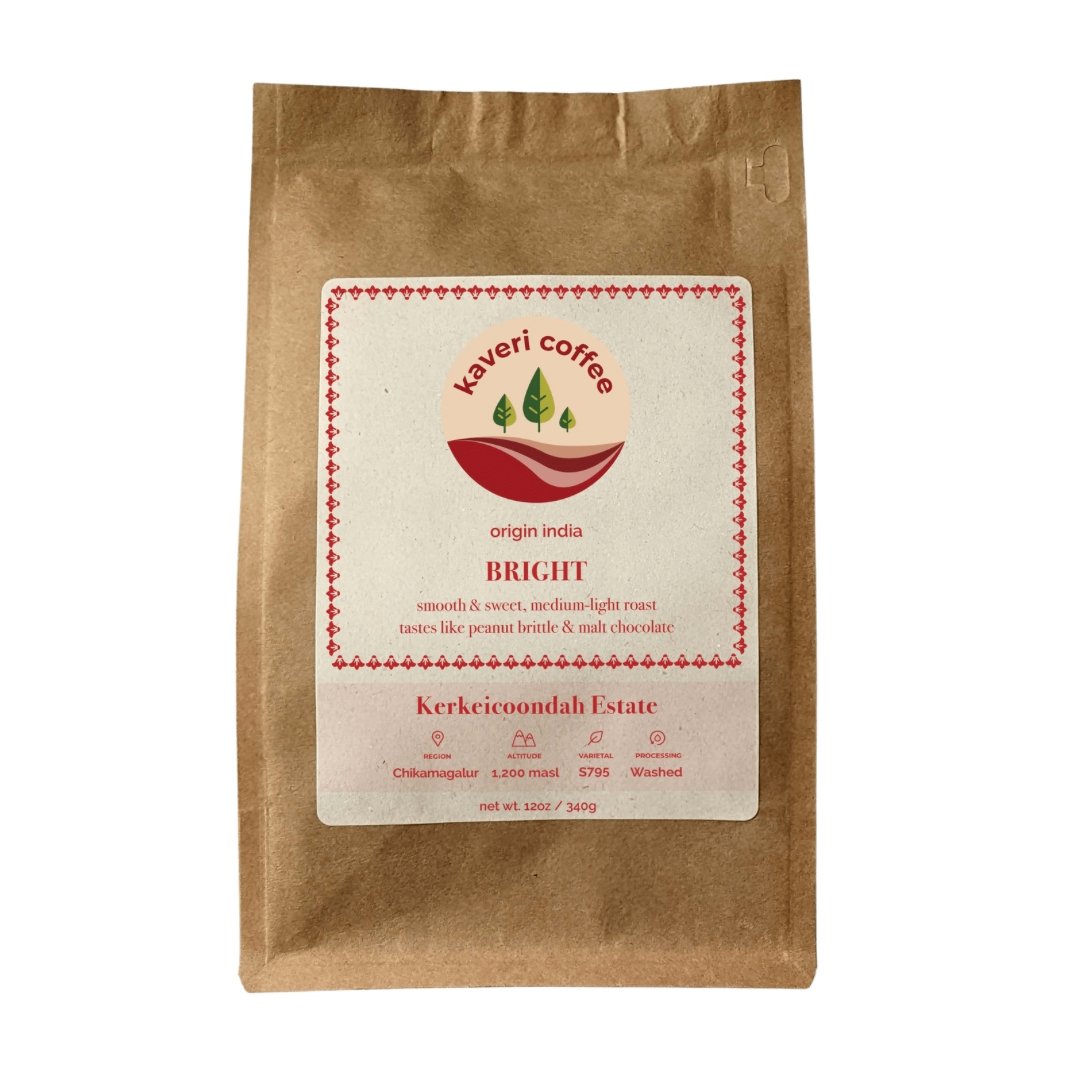 Kaveri Coffee - Bright - Kerkeicoondah | Medium-Light Roast (Whole Beans) Bags - 2 bags x 5 LB - Beverage - Farm2Me - KRK-05lb-wholebean - -