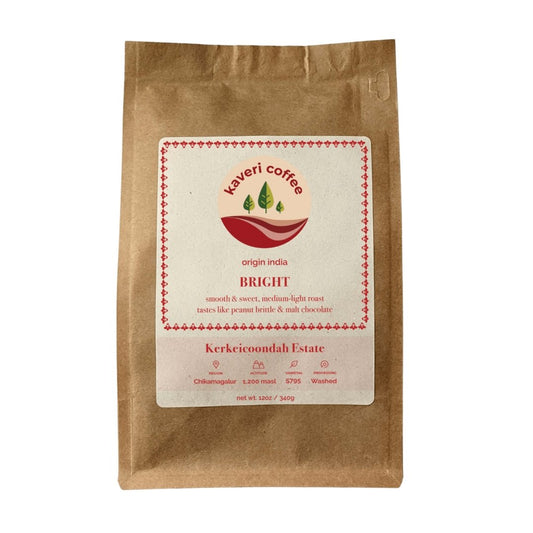 Kaveri Coffee - Bright - Kerkeicoondah | Medium-Light Roast (Whole Beans) Bags - 2 bags x 5 LB - Beverage - Farm2Me - KRK-05lb-wholebean - -