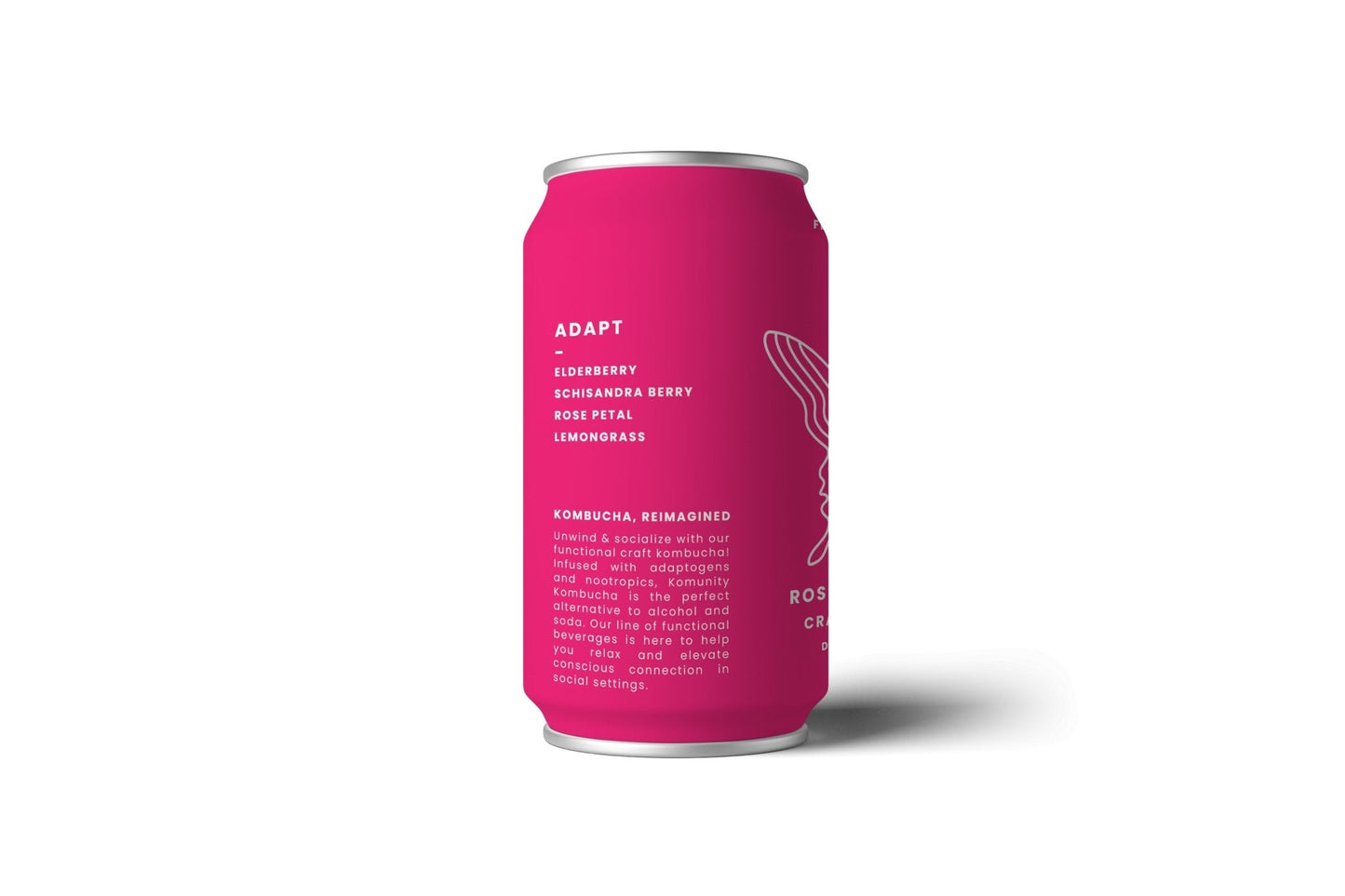 Komunity Kombucha - "Adapt" Rose Petal Berry Kombucha Cans - 24 x 12oz - Functional Kombucha Beverage | Delivery near me in ... Farm2Me #url#