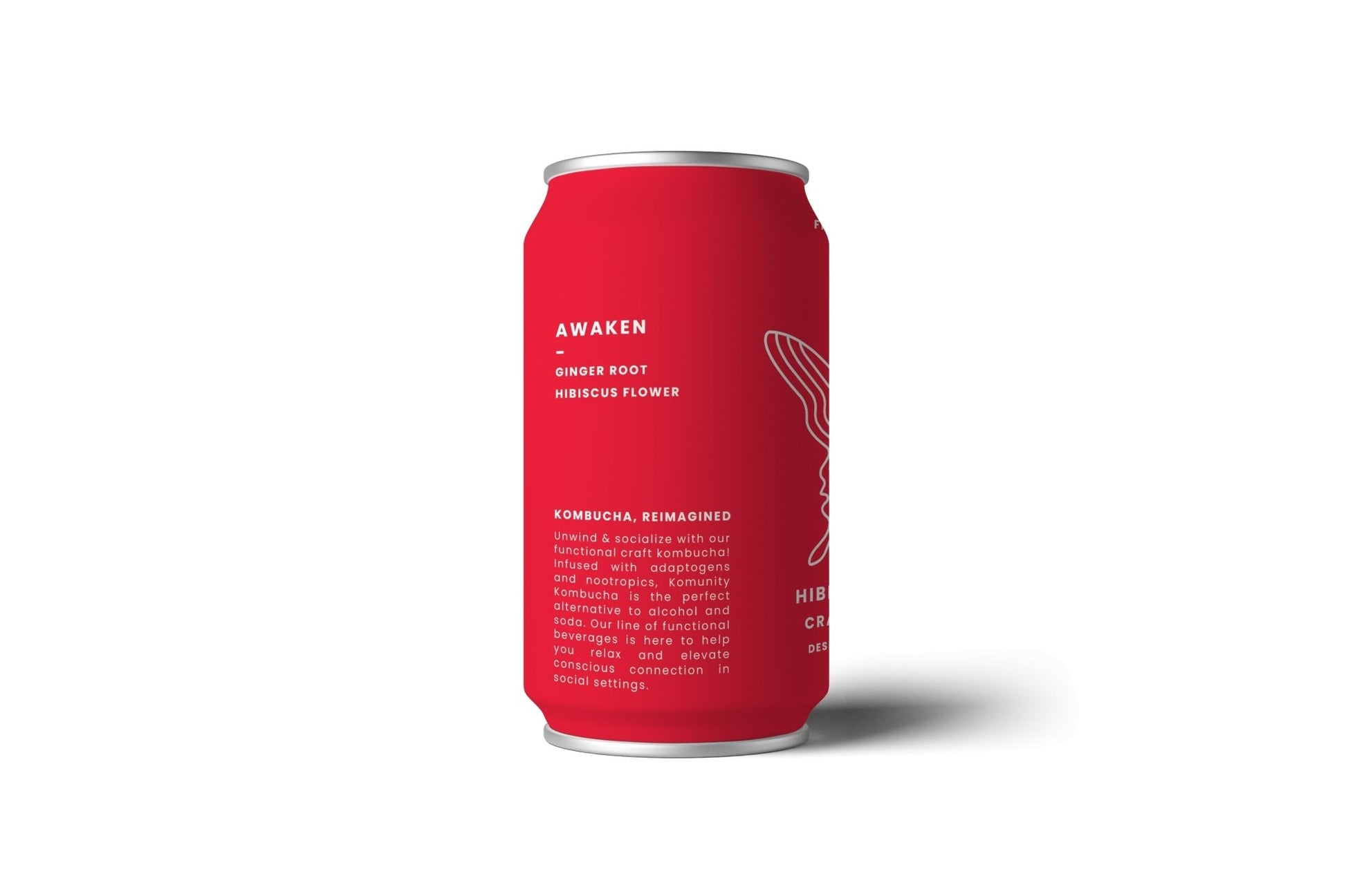 Komunity Kombucha - "Awaken" Hibiscus Ginger Kombucha Cans - 24 x 12oz - Functional Kombucha Beverage | Delivery near me in ... Farm2Me #url#