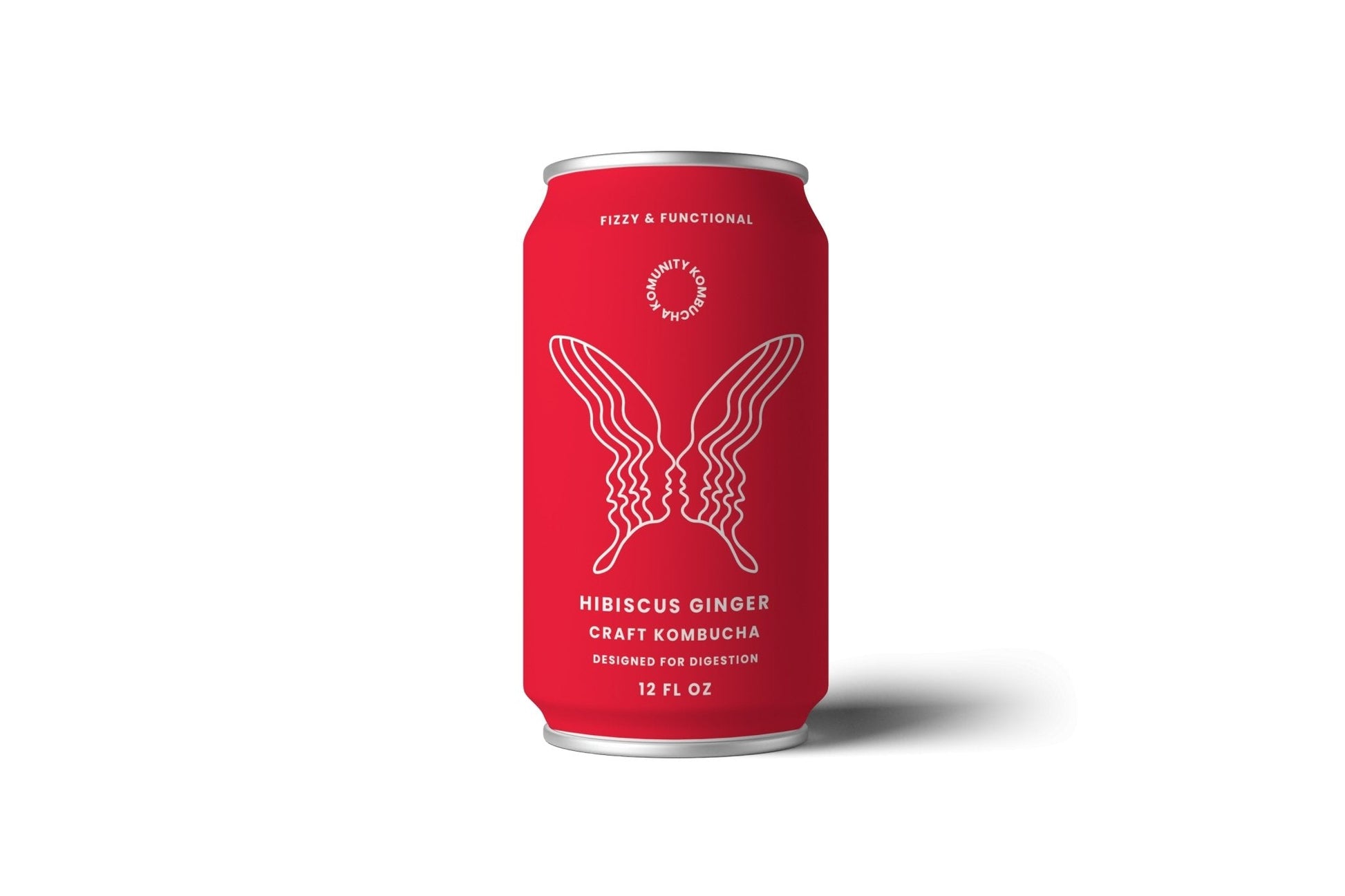 Komunity Kombucha - "Awaken" Hibiscus Ginger Kombucha Cans - 24 x 12oz - Functional Kombucha Beverage | Delivery near me in ... Farm2Me #url#