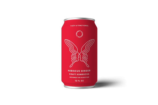 Komunity Kombucha - "Awaken" Hibiscus Ginger Kombucha Cans - 24 x 12oz - Functional Kombucha Beverage | Delivery near me in ... Farm2Me #url#