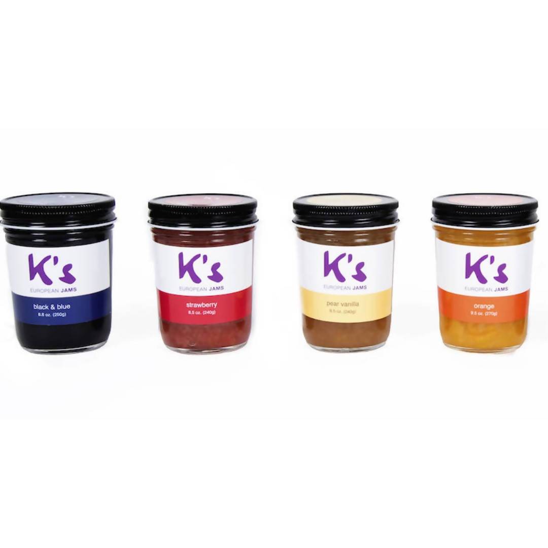 Farm2Me - Pantry - K’s European Jams - Jam Variety Jar Pack - 12 x 8oz - Jam Variety Jar Pack - 12 x 8oz -
