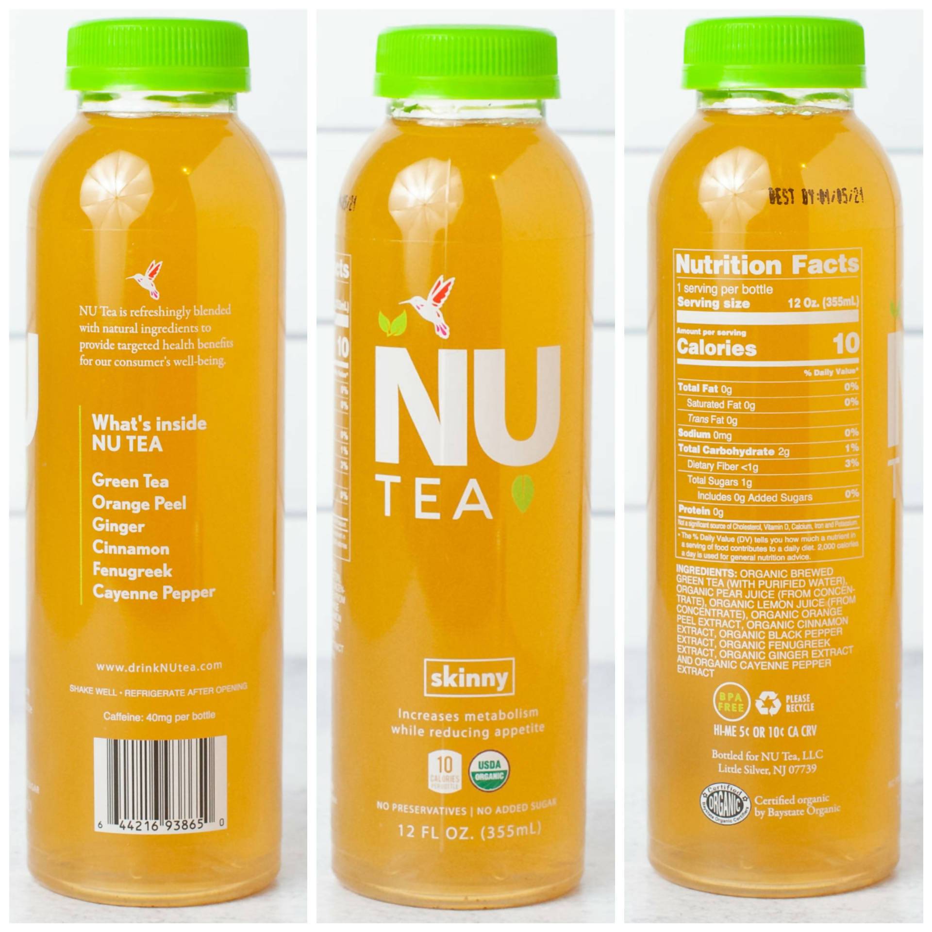 Farm2Me - Drinks - NU Tea - Skinny Unsweetened Iced Green Tea - 12 x 12oz - Skinny Unsweetened Iced Green Tea - 12 x 12oz - 64421693865