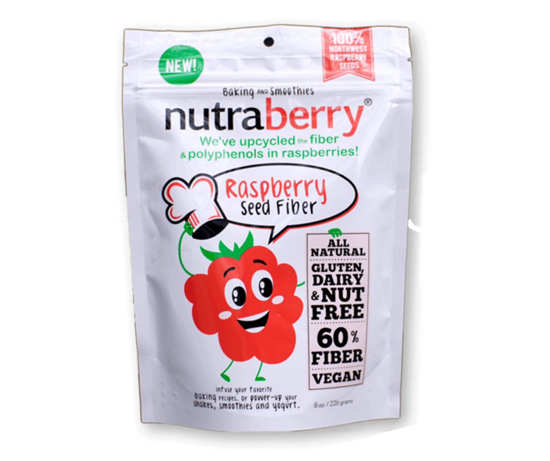 Farm2Me - Bakery - Nutraberry - Upcycled Raspberry Seed Powder (Protein Powder) - 8oz x 10 bags - Upcycled Raspberry Seed Powder (Protein Powder) - 8oz x 10 bags - 860001109603
