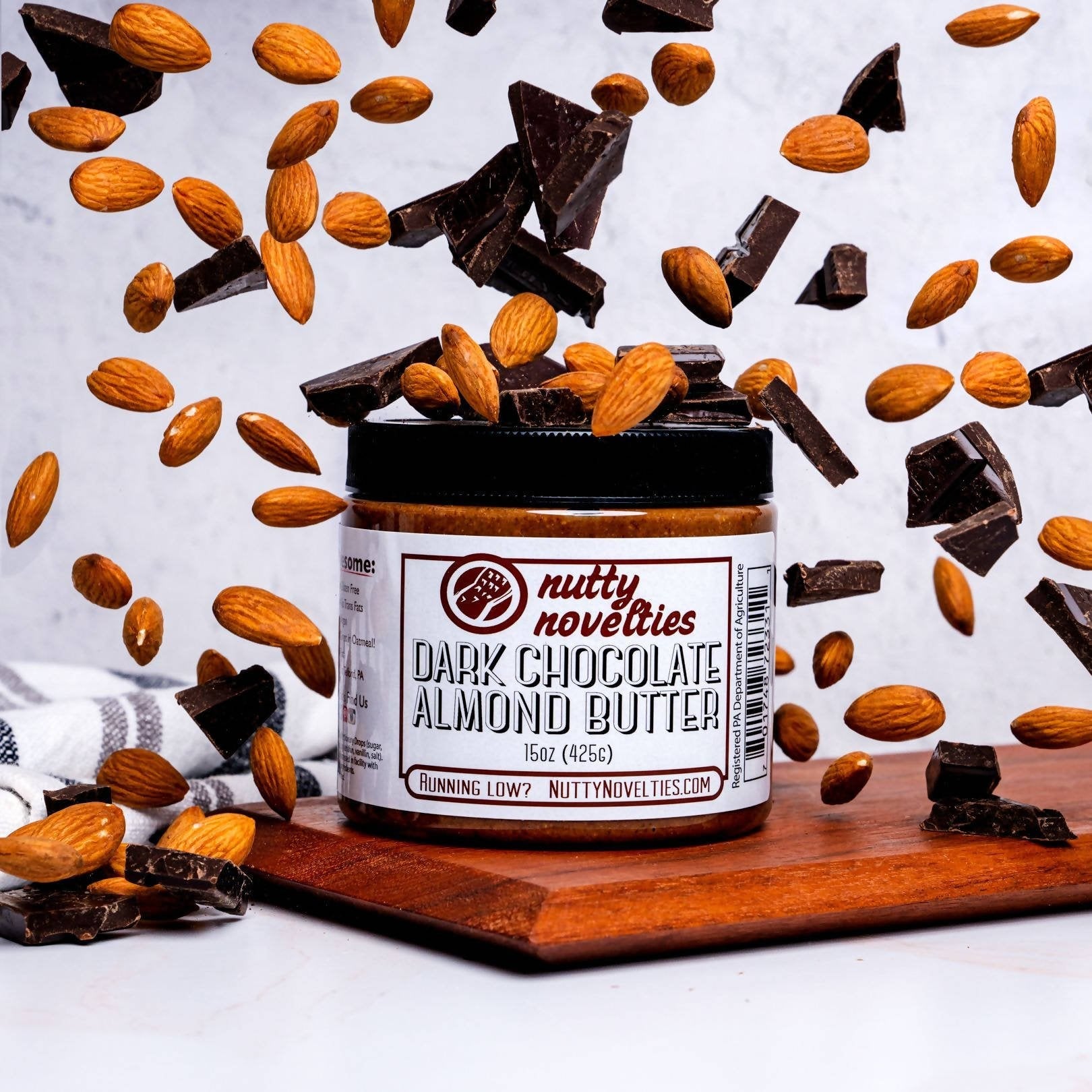 Nutty Novelties - Dark Chocolate Almond Butter - Nut Butter - Farm2Me - -