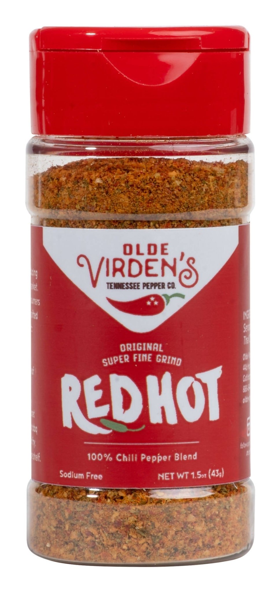 Olde Virden’s Tennessee Pepper Co. - Red Hot Fine Grind - Spices - Farm2Me - 865234000031 -