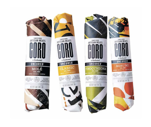 Uncured Salami Sample Pack (Piccolo) - 4 Salami Pack - Coro by Salumi | Farm2Me Wholesale
