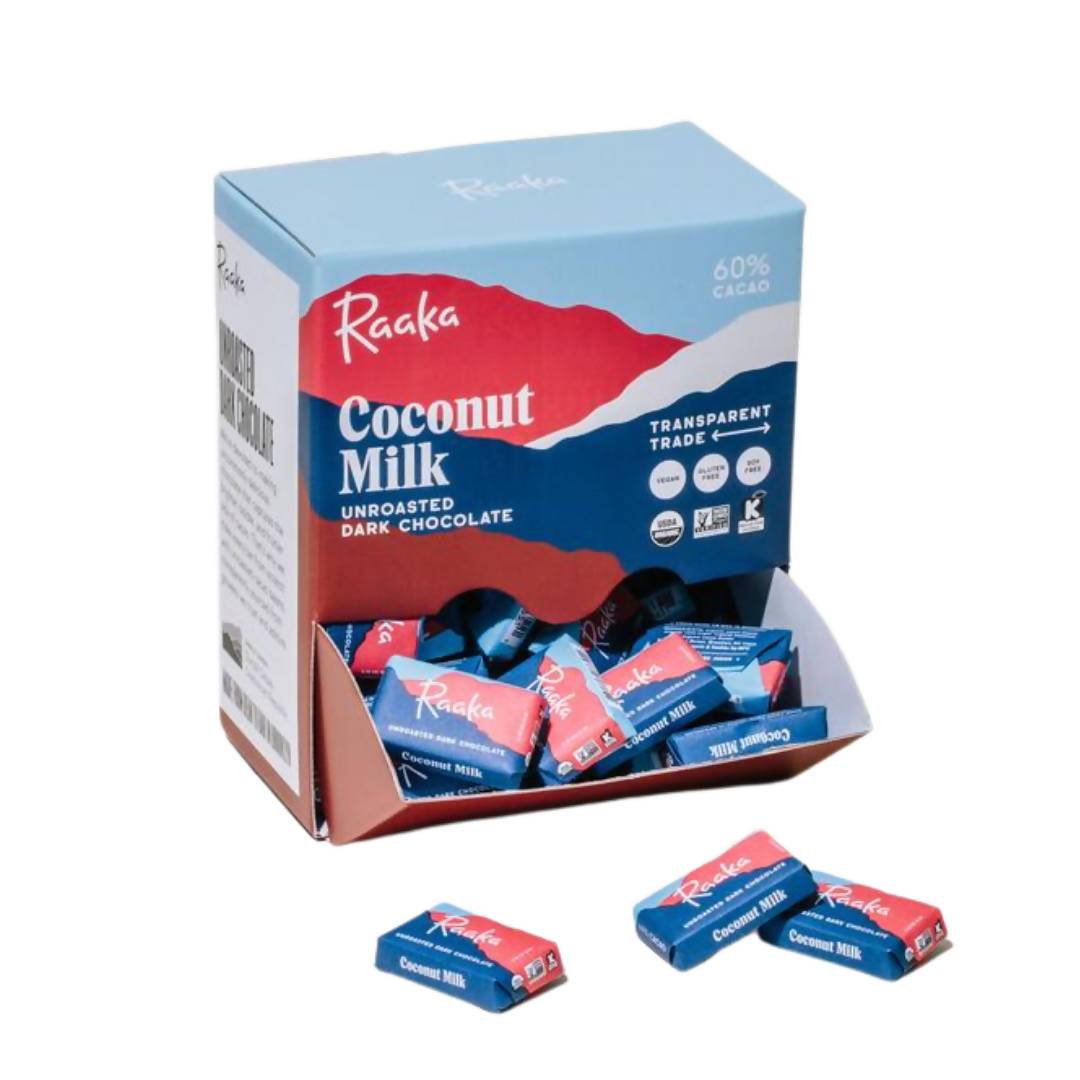 Farm2Me - Snacks - Raaka Chocolate - Coconut Milk Minis - 100 x 8g - Coconut Milk Minis - 100 x 8g - 662425086542