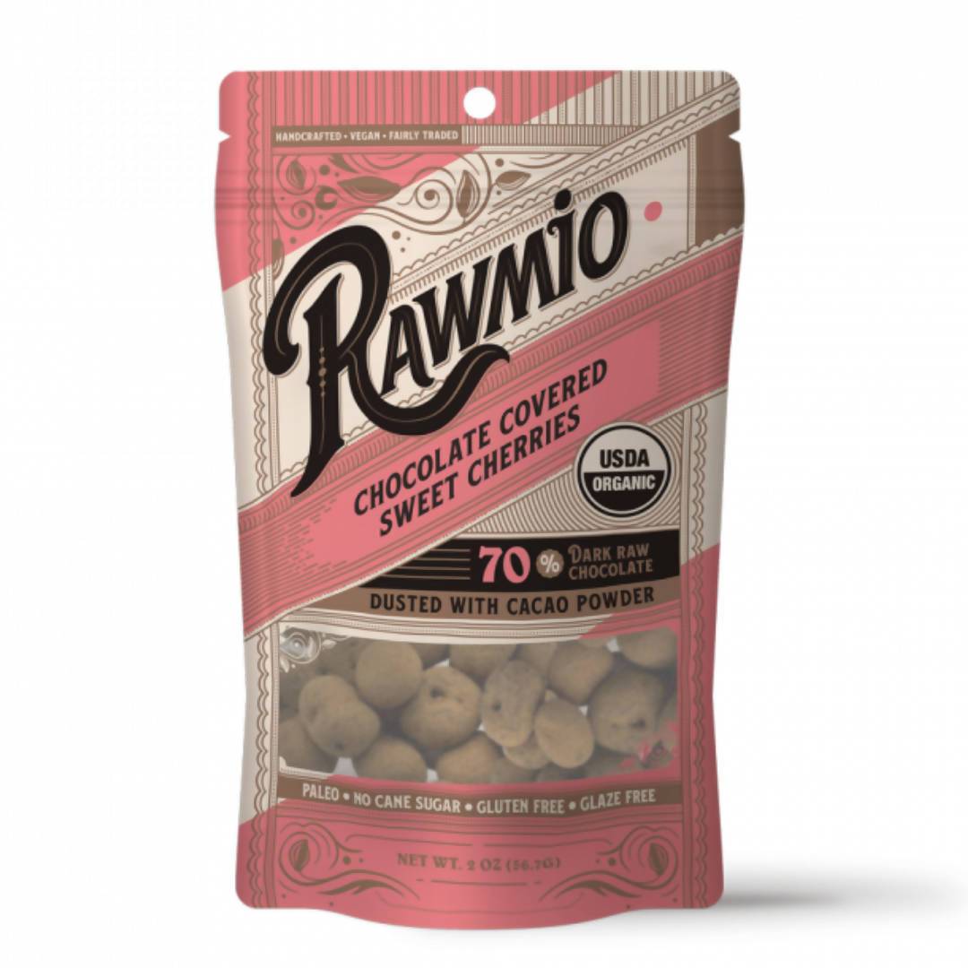 Farm2Me - Snacks - Rawmio Chocolate - Chocolate Covered Sweet Cherries - 18 x 2oz - Chocolate Covered Sweet Cherries - 18 x 2oz - 850018464345