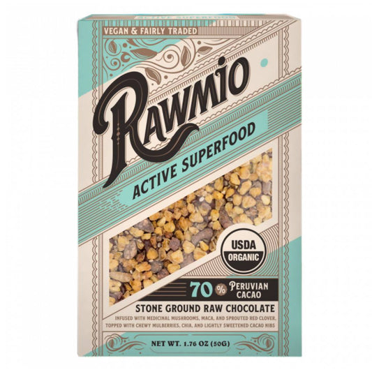 Rawmio Active Superfood Organic Raw Chocolate Bark - 12-Bar Pack - Rawmio Chocolate | Farm2Me Wholesale